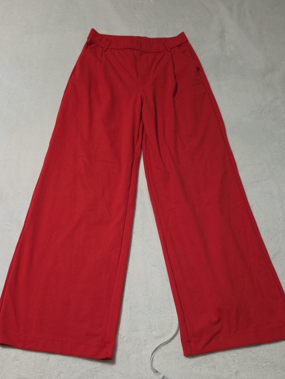 New HALARA Vibrant Red Wide-Leg Pull-On Pants #37
